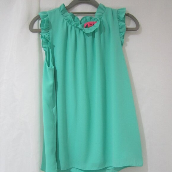 Lilly Pulitzer S Talisa Top Gustavia Green - Picture 1 of 9